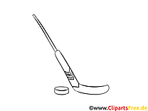 Palet bâton clip art gratuit – Hockey à colorier