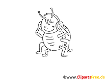 Cafard dessin à télécharger – Insects à colorier