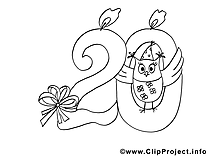 20 ans clipart gratuit – Invitations à colorier