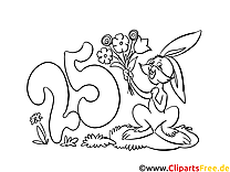 25 ans clipart – Invitations dessins à colorier