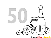 50 ans dessins gratuits – Invitations à colorier