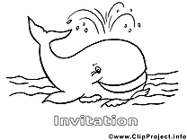 Baleine images – Invitations gratuits à imprimer