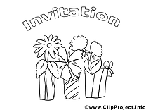 Cadeaux clipart gratuit – Invitations à colorier