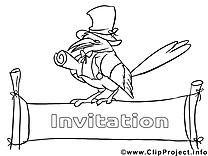 Corbeau dessin à télécharger – Invitations à colorier
