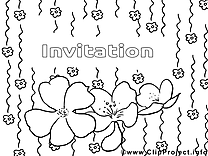 Fleurs dessin – Coloriage invitations à télécharger