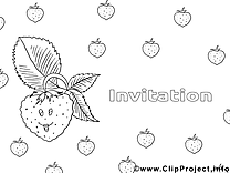 Fraises images – Invitations gratuit à imprimer