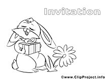 Lapin clip arts – Invitations à imprimer