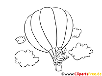 Ballon clipart – Jour de l’Indépendance à colorier