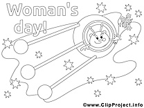 Cosmos dessin – Journée des femmes gratuits à imprimer