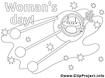 Extraterrestre image – Journée des femmes à colorier