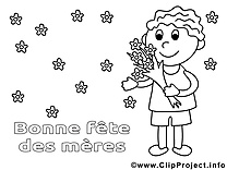 Fleurs clip art – Journée des femmes à imprimer