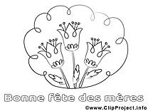 Illustration fleurs – Journée des femmes à colorier