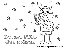 Lapin illustration – Journée des femmes à imprimer