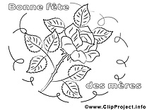 Rose illustration – Journée des femmes à colorier