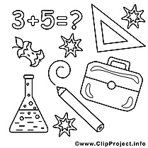 Chimie dessin – Coloriage école à télécharger