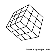 Cube de rubik clip art – École image à colorier