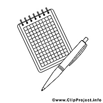 Stylo clipart – École dessins à colorier