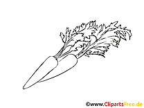 Carotte illustration – Légumes à colorier