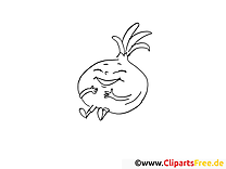 Oignon image – Coloriage légumes illustration