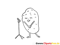 Potatoe clip art gratuit – Légumes à colorier