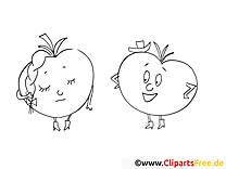 Tomates clipart gratuit – Légumes à colorier