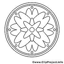 Clipart gratuit mandalas à colorier