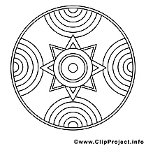 Clipart mandalas dessins à colorier