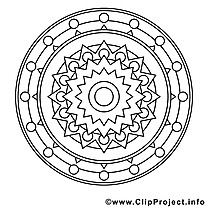 Coloriage illustration mandalas à imprimer