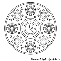 Coloriage mandalas à télécharger dessin