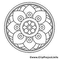 Dessin coloriage mandalas à télécharger