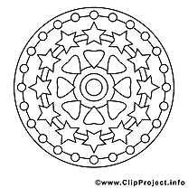 Image coloriage mandalas illustration