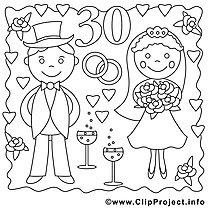 30 ans illustration – Mariage à imprimer