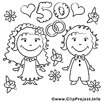 50 ans image – Mariage images à colorier