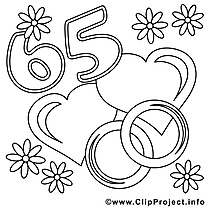 65 ans image – Coloriage mariage illustration