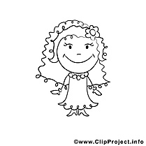 Fiancée clip art gratuit – Mariage à imprimer