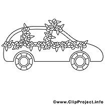 Voiture dessin – Mariage gratuits à imprimer