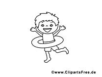 Bouée illustration – Coloriage maternelle cliparts