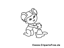 Sable clip art gratuit – Maternelle à colorier