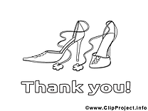 Chaussures illustration – Merci à colorier