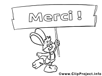 Merci à colorier dessins gratuits