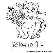 Tigre clip art gratuit – Merci à colorier