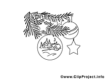 Boule maison clip art gratuit – Noël à imprimer