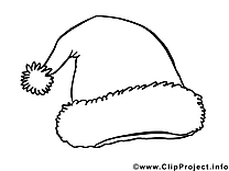 Chapeau image – Coloriage Noël an illustration