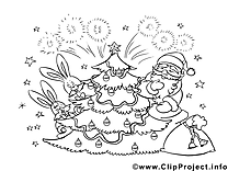 Coloriage sapin image à télécharger gratuite