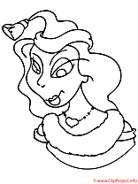 Fille de neige coloriage