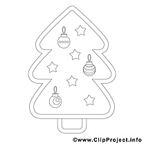 Image sapin – Noël images à colorier