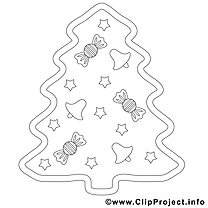 Régalade clip art – Noël image à colorier