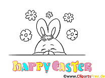 Clip art gratuit lapin – Pâques à imprimer