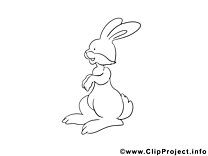 Coloriage pâques à télécharger dessin lapin