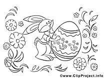 Dessin fleur – Coloriage pâques à télécharger